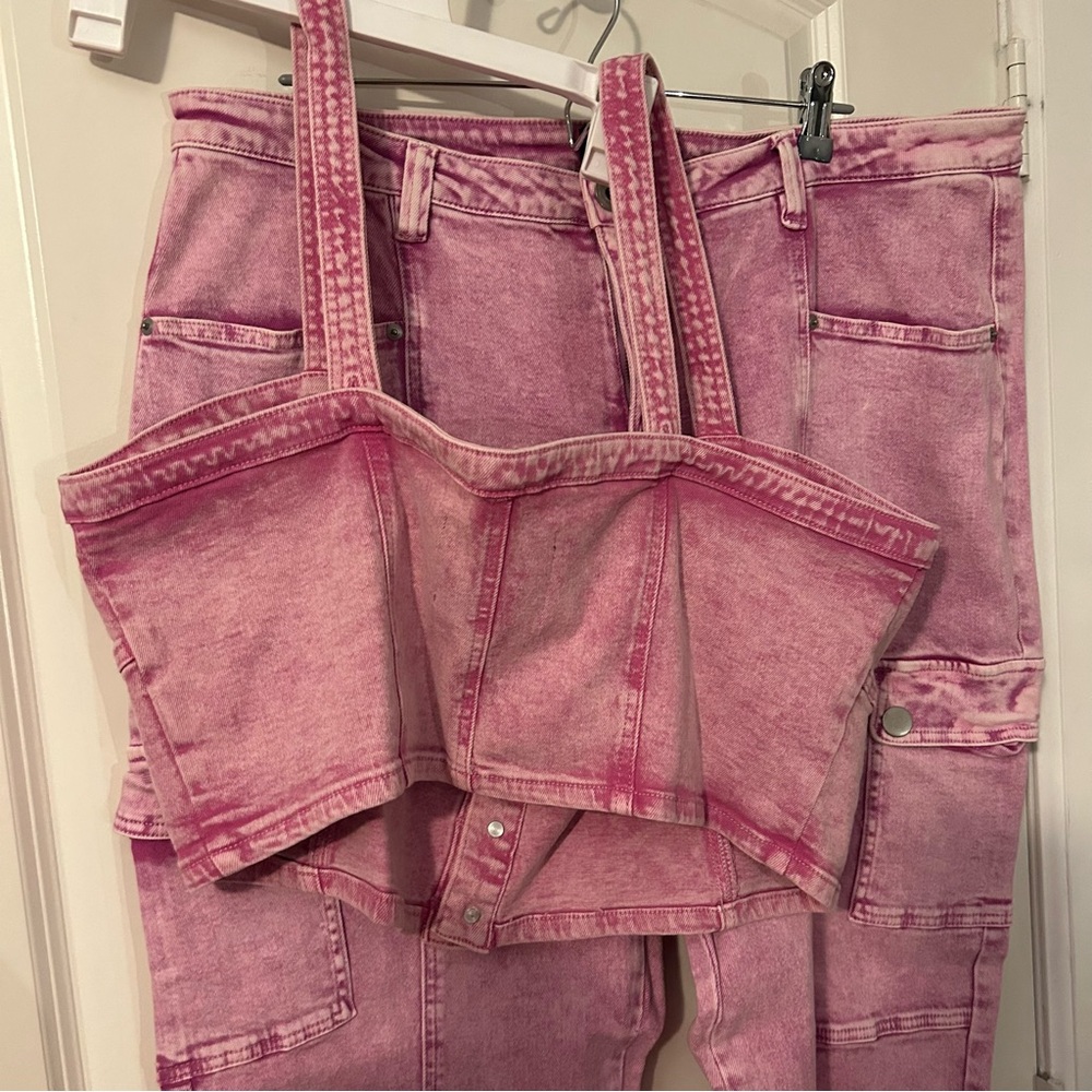 Fashion Nova Curve Plus Size Pink Denim Set - Picture 16 of 16